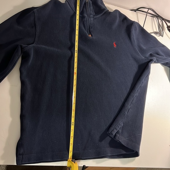Ralph Lauren Men’s XL 100% Cotton 1/4 Zip Long Sleeve Blue Pullover sweater. - Picture 8 of 8